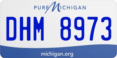 MI license plate DHM8973
