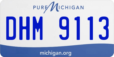 MI license plate DHM9113