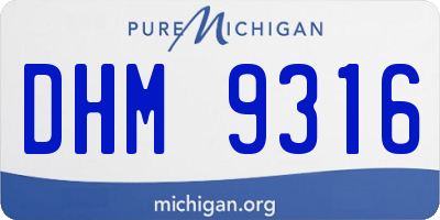 MI license plate DHM9316