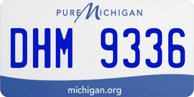 MI license plate DHM9336