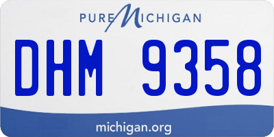 MI license plate DHM9358