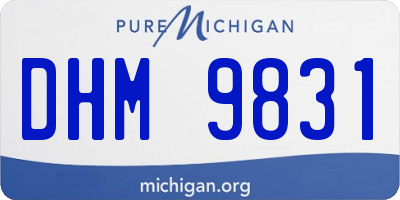 MI license plate DHM9831