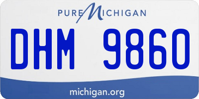 MI license plate DHM9860