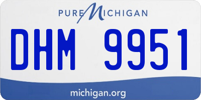 MI license plate DHM9951