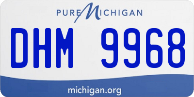 MI license plate DHM9968