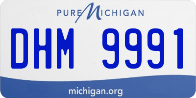 MI license plate DHM9991