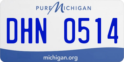 MI license plate DHN0514