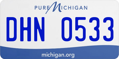 MI license plate DHN0533