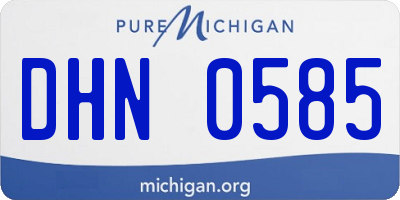 MI license plate DHN0585