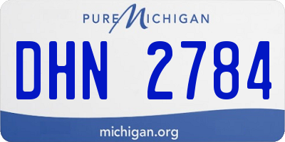 MI license plate DHN2784