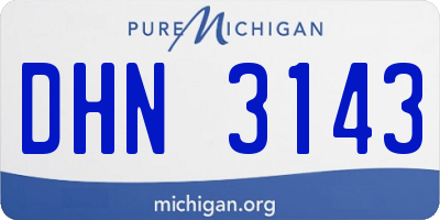 MI license plate DHN3143