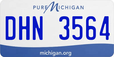 MI license plate DHN3564