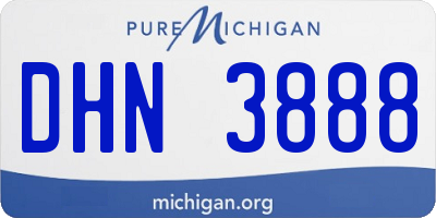 MI license plate DHN3888