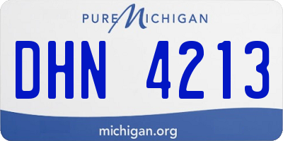 MI license plate DHN4213