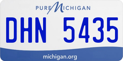 MI license plate DHN5435