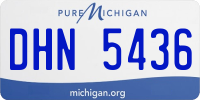 MI license plate DHN5436
