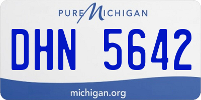 MI license plate DHN5642