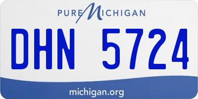 MI license plate DHN5724