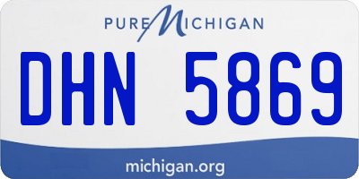 MI license plate DHN5869