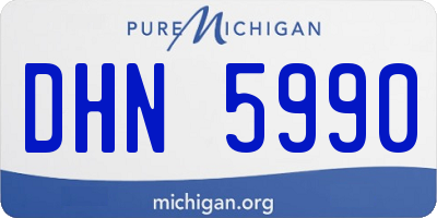 MI license plate DHN5990