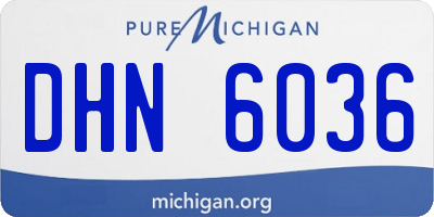 MI license plate DHN6036