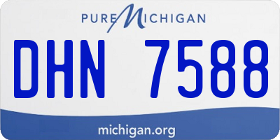 MI license plate DHN7588