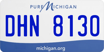 MI license plate DHN8130