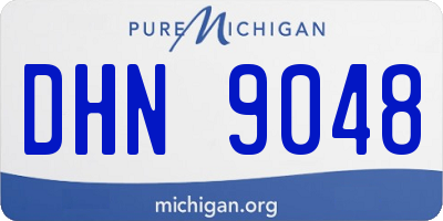MI license plate DHN9048