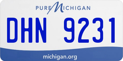 MI license plate DHN9231