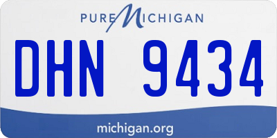 MI license plate DHN9434