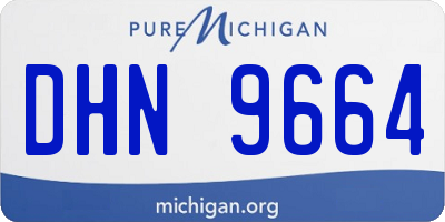 MI license plate DHN9664