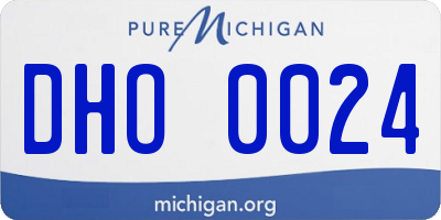 MI license plate DHO0024