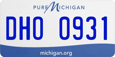 MI license plate DHO0931