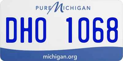 MI license plate DHO1068