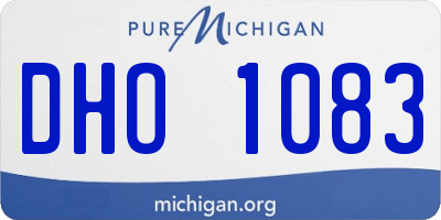 MI license plate DHO1083