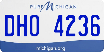 MI license plate DHO4236