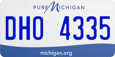 MI license plate DHO4335