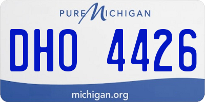 MI license plate DHO4426