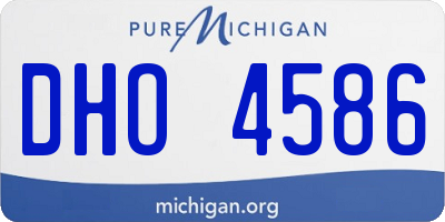 MI license plate DHO4586