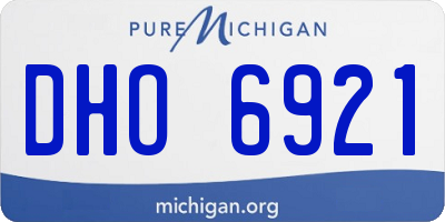 MI license plate DHO6921