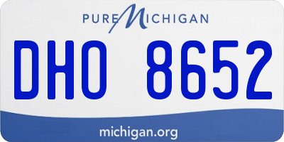 MI license plate DHO8652