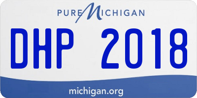 MI license plate DHP2018