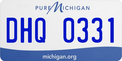 MI license plate DHQ0331
