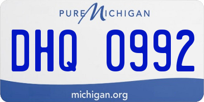 MI license plate DHQ0992