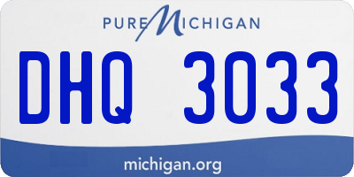 MI license plate DHQ3033