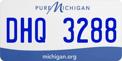 MI license plate DHQ3288