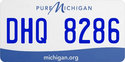MI license plate DHQ8286
