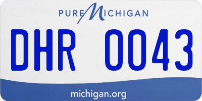 MI license plate DHR0043
