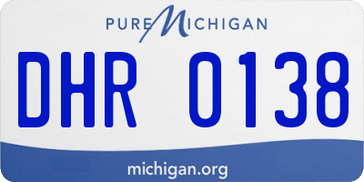 MI license plate DHR0138