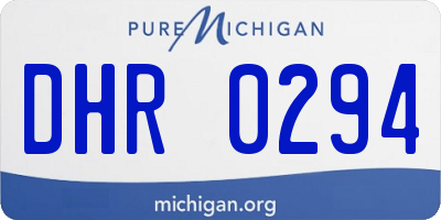 MI license plate DHR0294